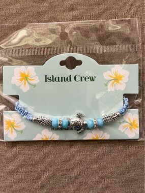 ALOHAS Women’s Light Blue Beaded Bracelet with Turtle Charms